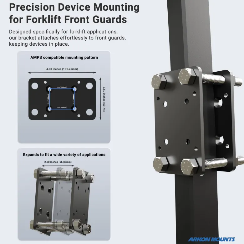 7 inch Robust Forklift Front Guard Slim-Grip® Tablet Mount