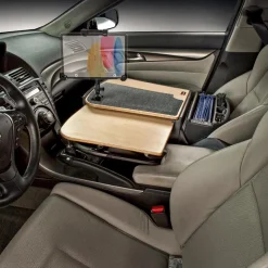 AutoExec GripMaster Car Desk with LockVise™ Locking Tablet Holder and Multi-Angle Mount