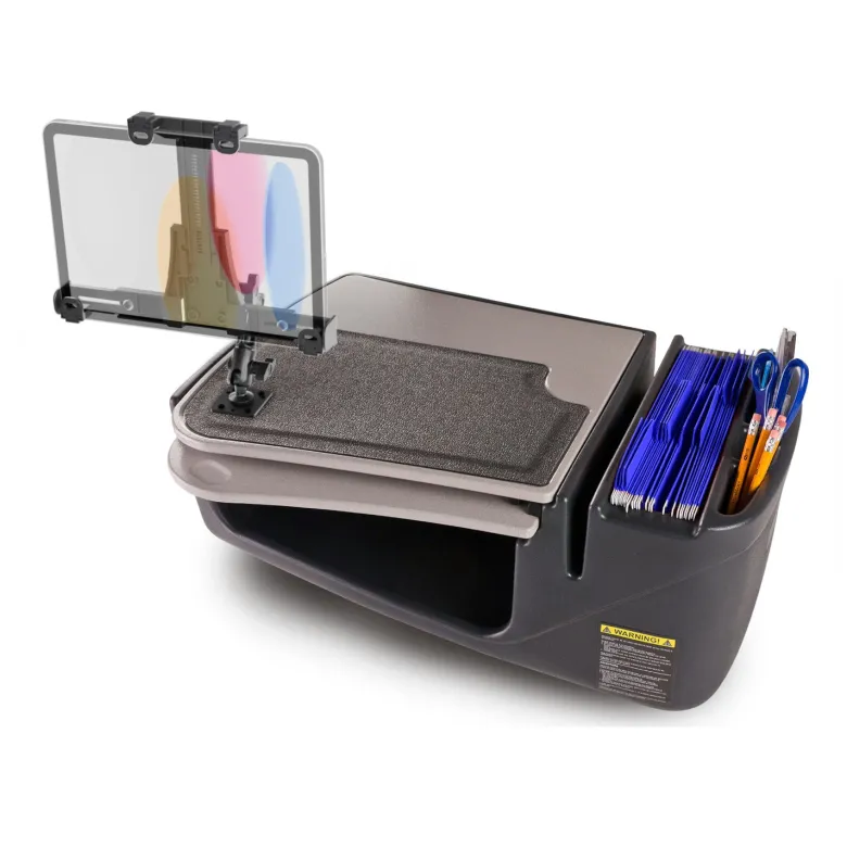 AutoExec GripMaster Car Desk with LockVise™ Locking Tablet Holder and Multi-Angle Mount