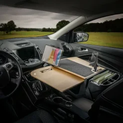 AutoExec GripMaster Car Desk with Mega Grip™ and Slim-Grip® Ultra Pro Drill-Base Mounts