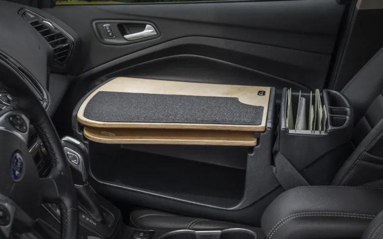 AutoExec GripMaster Car Desk with Slim-Grip® Ultra Pro Drill-Base Mount