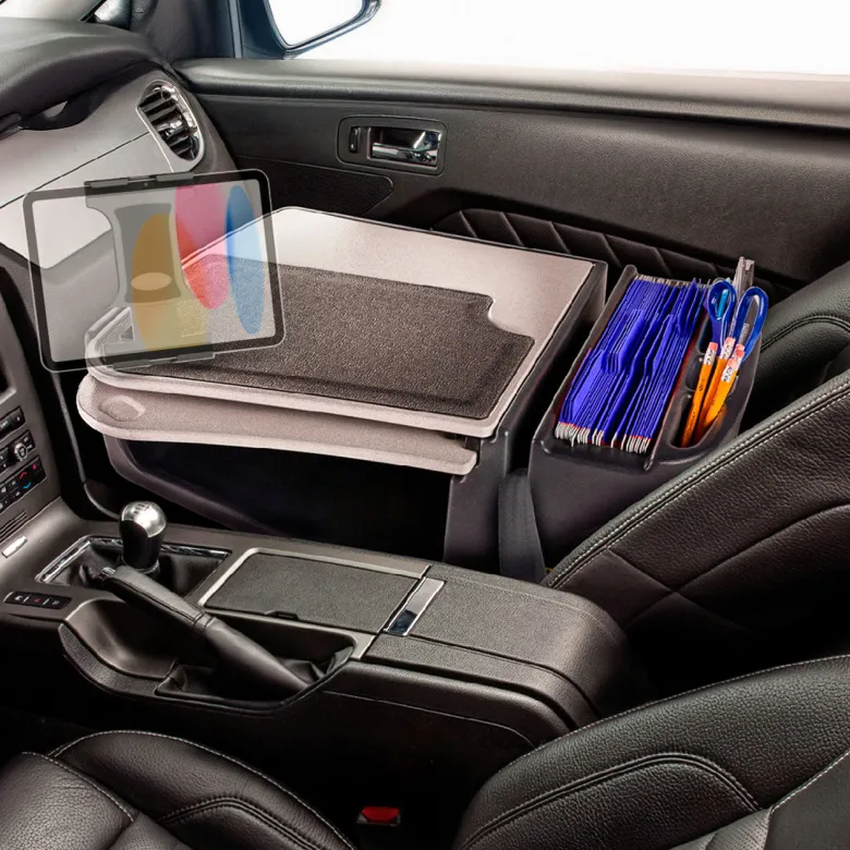 AutoExec GripMaster Car Desk with Slim-Grip® Ultra Pro Drill-Base Mount