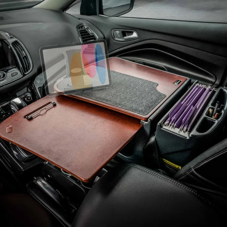 AutoExec GripMaster Car Desk with Slim-Grip® Ultra Pro Drill-Base Mount