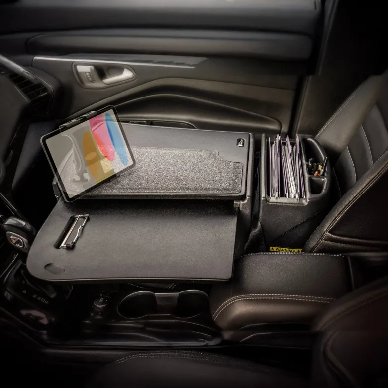 AutoExec GripMaster Car Desk with Slim-Grip® Ultra Pro Drill-Base Mount