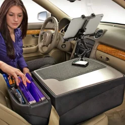 AutoExec GripMaster Efficiency Car Desk LockVise® Locking Tablet Holder and Multi-Angle Mount