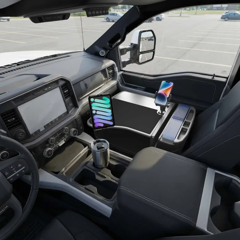 AutoExec GripMaster Efficiency Car Desk with Mega Grip™ and Slim-Grip® Ultra Pro Drill-Base Mounts