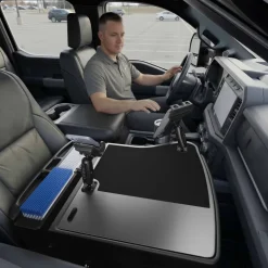 AutoExec GripMaster Efficiency Car Desk with Mega Grip™ and Slim-Grip® Ultra Pro Drill-Base Mounts