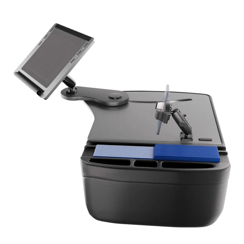 AutoExec Reach Front Seat Car Desk with RoadVise® Ultra Pro Drill-Base Mount