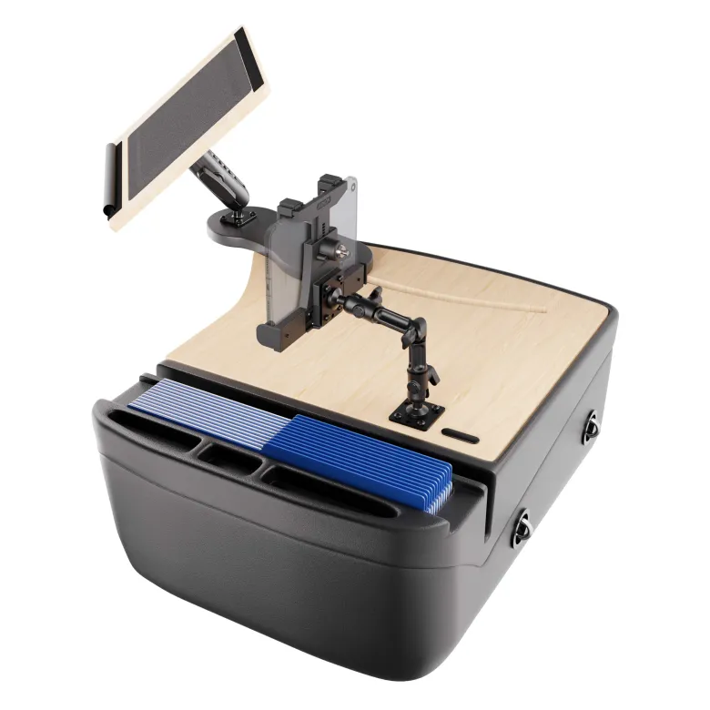 AutoExec Reach Front Seat Car Desk with LockVise™ Locking Tablet Multi-Angle Mount