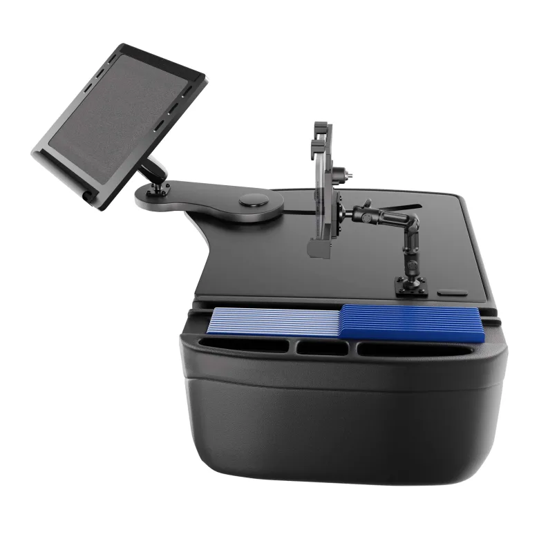 AutoExec Reach Front Seat Car Desk with LockVise™ Locking Tablet Multi-Angle Mount