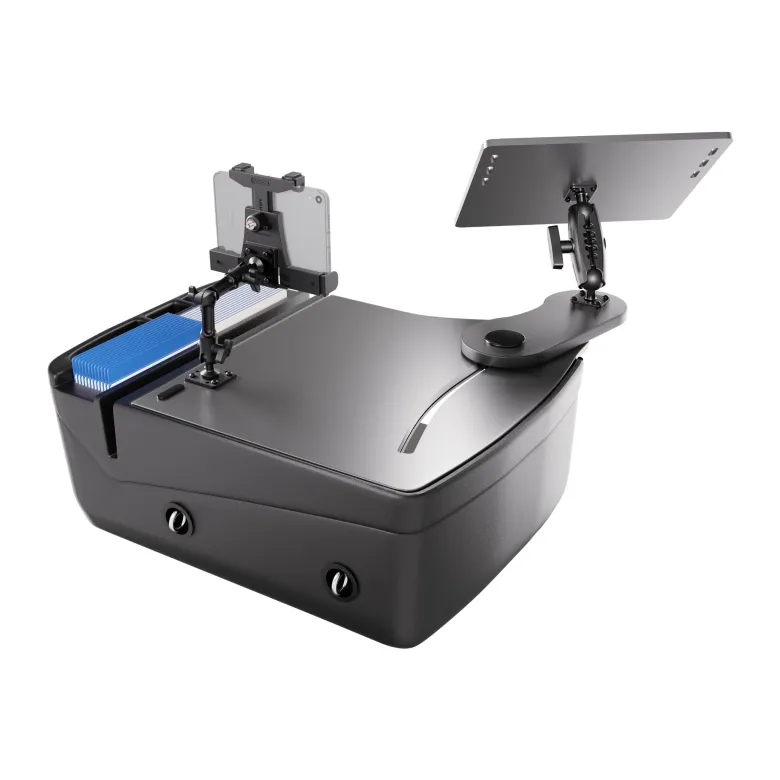 AutoExec Reach Front Seat Car Desk with LockVise™ Locking Tablet Multi-Angle Mount