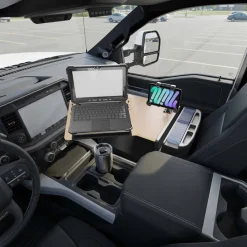 AutoExec Reach Front Seat Car Desk with LockVise™ Locking Tablet Multi-Angle Mount