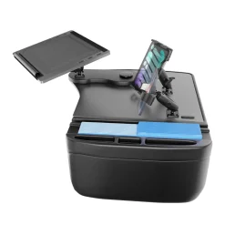 AutoExec Reach Front Seat Car Desk with Slim-Grip® Ultra Pro and RoadVise® Ultra Pro Drill-Base Mount