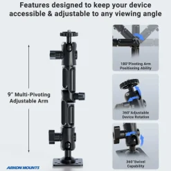 Camera Wall Mount with Multi-Angle Arm for Security Camcorders & Cameras