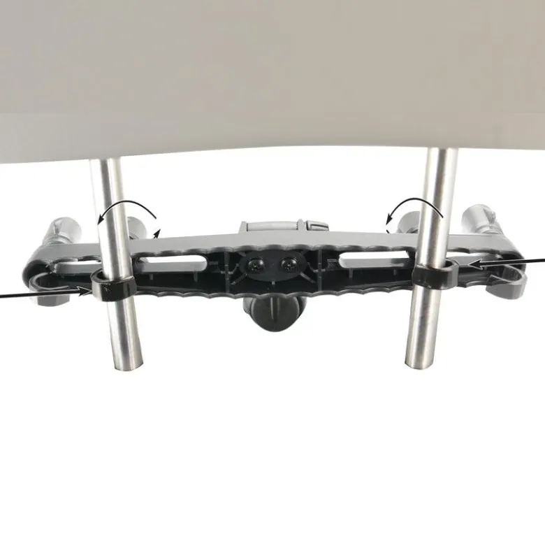 Car Seat Headrest Mount Pedestal with Tiltable Arm - Dual T-Tab Compatible