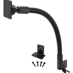 Car Seat Rail or Floor Mount with 18" Gooseneck and AMPS Head for Satellite Radios