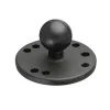 Circular Metal Base Adapter with Rubber 25mm (1 inch) Ball