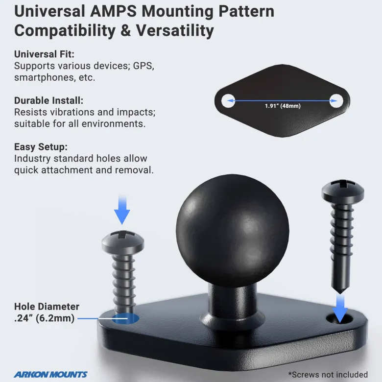 Circular Mounting Pattern with Diamond-Shaped Drill Base Mount