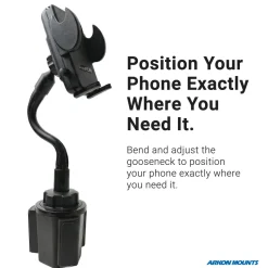 Cup Holder Phone Mount with Gooseneck and 17mm Ball