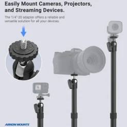 Desk Stand with 29" Height Adjustable Arm with 1/4"-20 Adapter