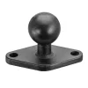 Diamond-Shaped Metal 25mm (1 inch) Ball to 2-Hole AMPS Compatible Adapter