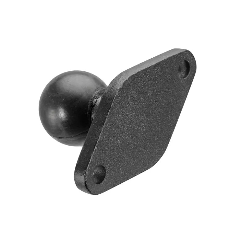 Diamond-Shaped Metal 25mm (1 inch) Ball to 2-Hole AMPS Compatible Adapter