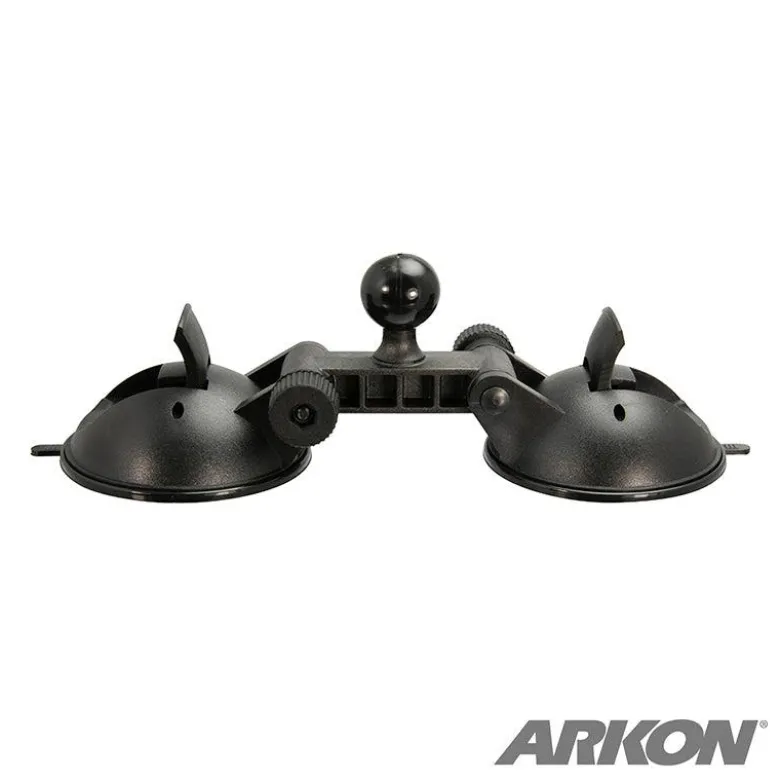 Double 80mm Windshield Suction Pedestal with 25mm Ball