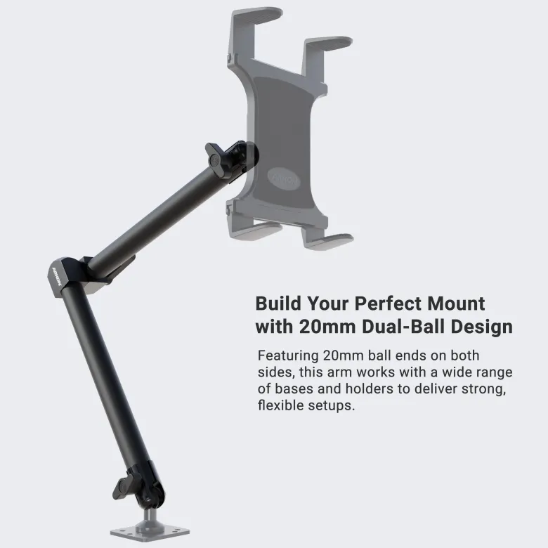 Dual 20mm Ball Socket Adjustable Pivot Arm