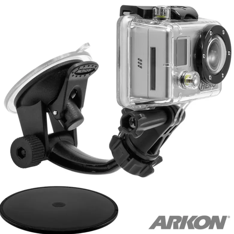 GoPro HERO Action Camera Holder with Suction Mount and Adhesive Disk