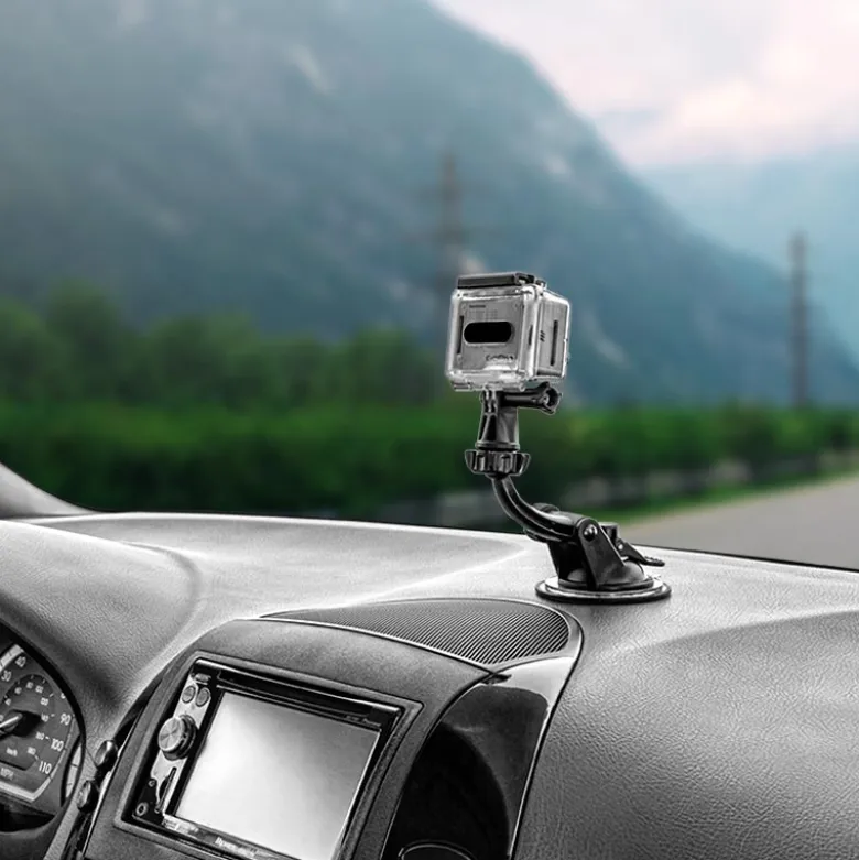 GoPro HERO Action Camera Holder with Suction Mount and Adhesive Disk