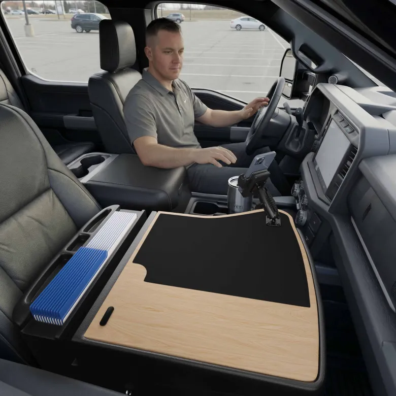 GripMaster Efficiency Car Desk with Mega Grip™ Drill-Base Mount