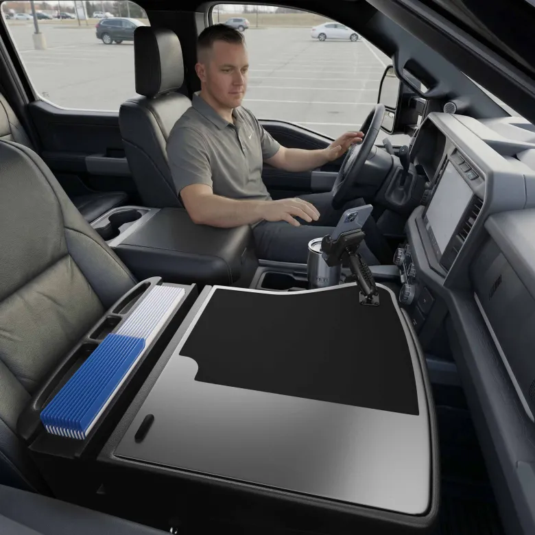 GripMaster Efficiency Car Desk with Mega Grip™ Drill-Base Mount