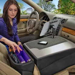 GripMaster Efficiency Car Desk with Slim-Grip® Ultra Pro Drill-Base Mount