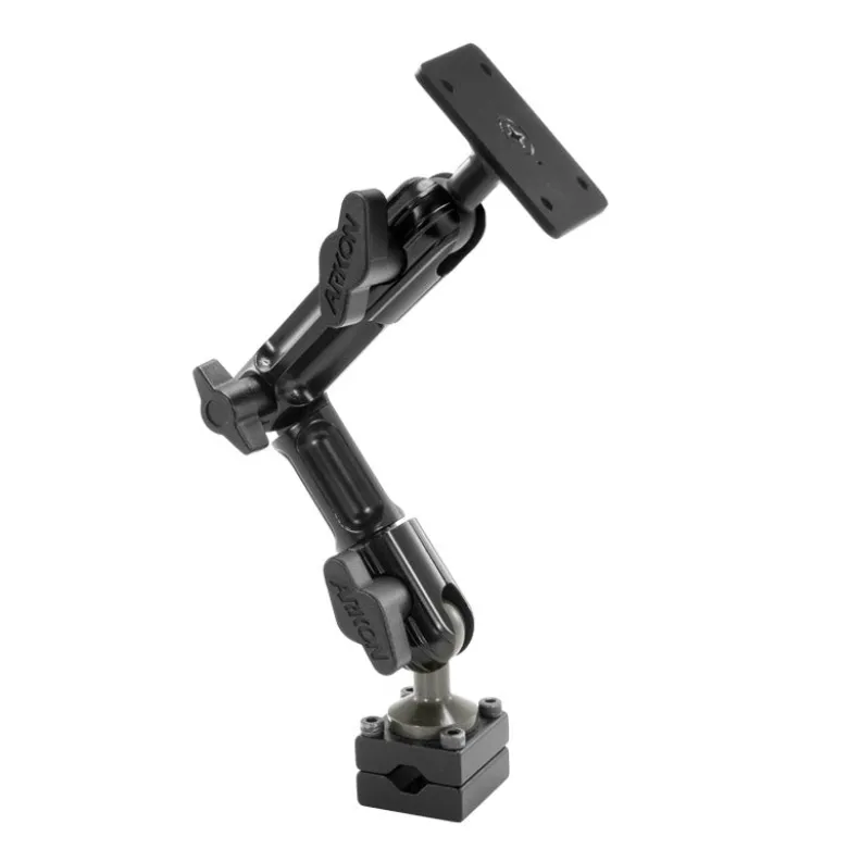 Heavy Duty Aluminum Car Headrest Mount with 4-Hole AMPS Head