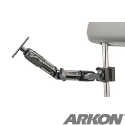 Heavy Duty Aluminum Car Headrest Mount with 4-Hole AMPS Head