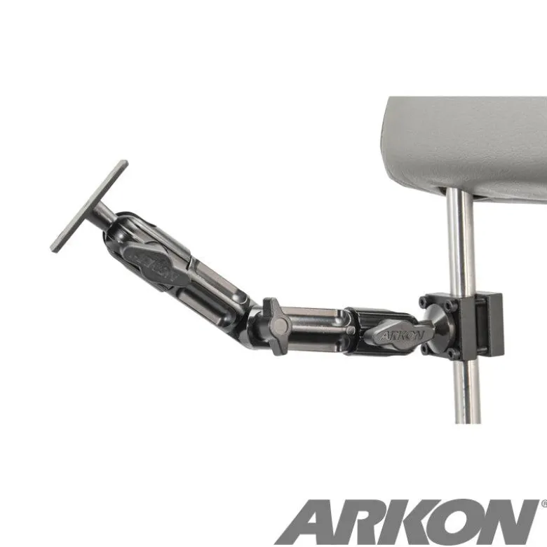 Heavy Duty Aluminum Car Headrest Mount with 4-Hole AMPS Head