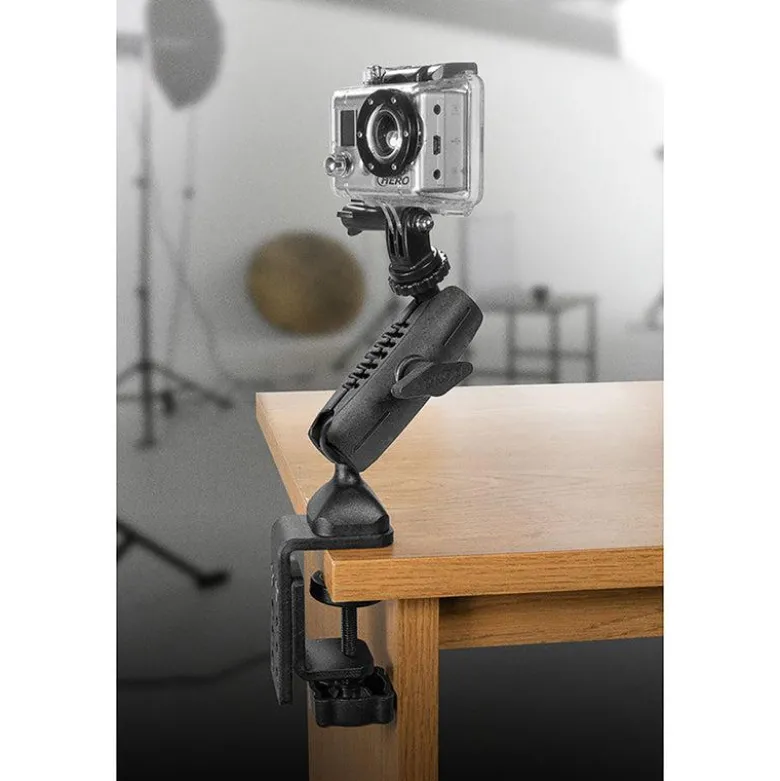 Heavy-Duty Adjustable Clamp Mount for GoPro HERO Action Cameras