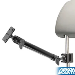 Heavy-Duty Headrest Mount with 10 inch Arm - 4-Hole AMPS Compatible