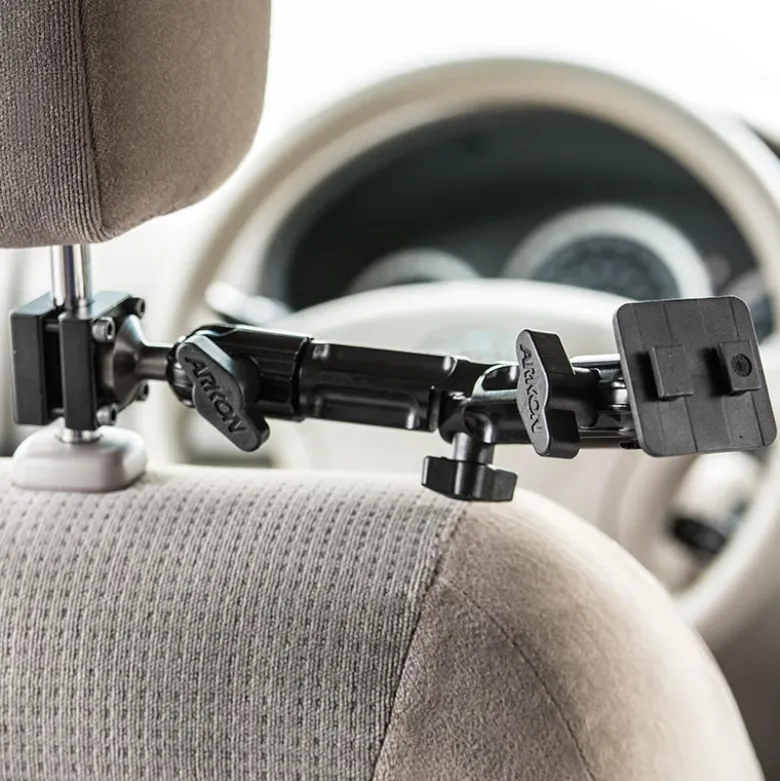 Heavy-Duty Headrest Mounting Pedestal with Multi-Angle 8" Arm
