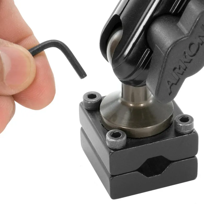 Heavy-Duty Headrest Mounting Pedestal with Multi-Angle 8" Arm