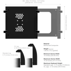 Heavy-Duty Laptop Holder with Optional Cooling Fan