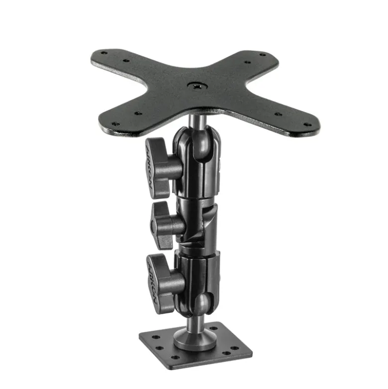 Heavy-Duty Multi-Angle Drill-Base Mounting Pedestal for VESA 75/VESA 100 Compatible Devices