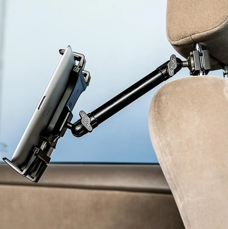 Heavy-Duty Slim-Grip® Tablet Headrest Mount with 10" Arm