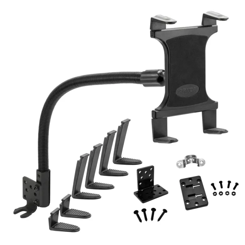 Heavy-Duty Truck Seat Rail or Floor Slim-Grip® Tablet Mount with 22 inch Arm