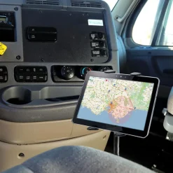 Heavy-Duty Truck Seat Rail or Floor Slim-Grip® Tablet Mount with 22 inch Arm