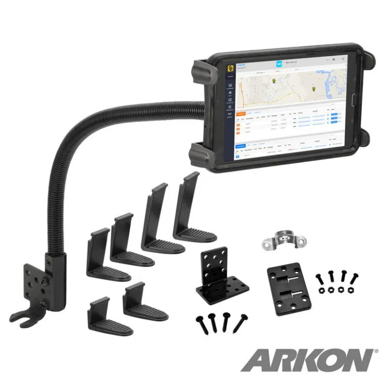 Heavy-Duty Truck Seat Rail or Floor Slim-Grip® Tablet Mount with 22 inch Arm