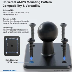 4-Hole AMPS mounting to 22mm Ball Adapter
