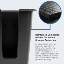 Large Barcode Holster Forklift Front Guard Mount with 5" Shaft