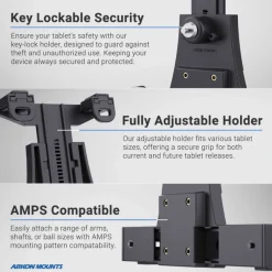 LockVise™ Locking Car Headrest Tablet Mount