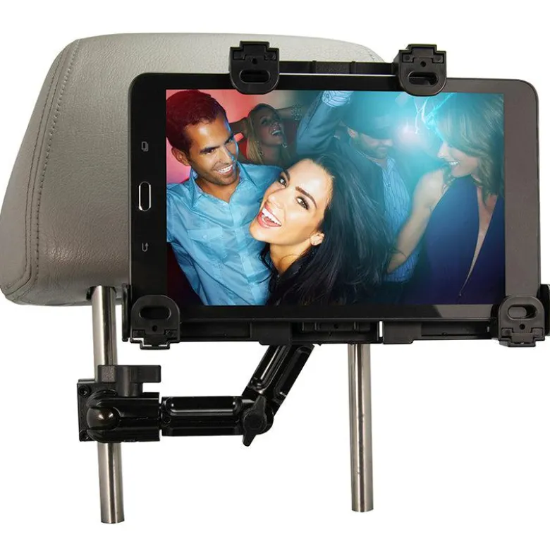 LockVise™ Locking Car Headrest Tablet Mount with Multi-Angle 8" Arm